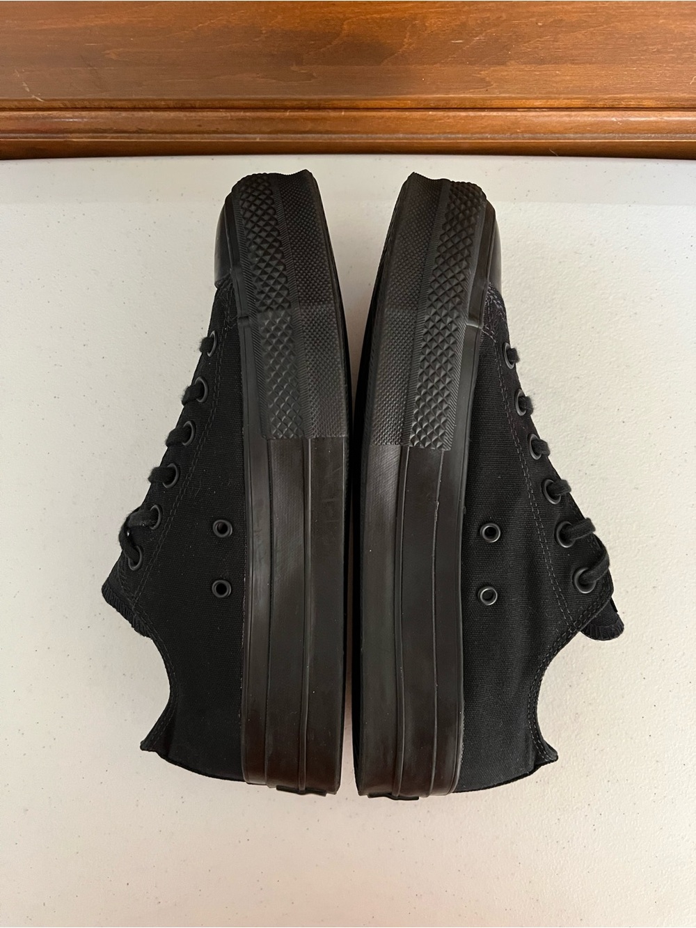 Converse Platform Clean Lift Ox Black Low Top All Star Sneakers - Picture 4 of 10